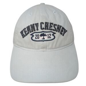 Kenney Chesney 2012 Slideback Baseball Cap Blue One Size Adjustable Embroidered